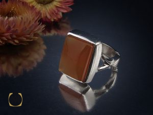 00 انگشتر عقیق یمن با حکاکی شرف الشمس مردانه دست ساز - کد 8875 - تصویر 6