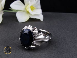 00 انگشتر یاقوت کبود آفریقایی مردانه هنر دست استاد باقرزاده – کد 8807 - تصویر 6