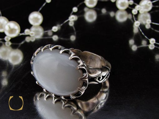 انگشتر مون استون مردانه اصل و معدنی - کد 8883 - تصویر 6