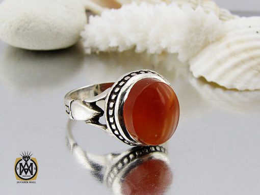 انگشتر عقیق یمن با حکاکی شرف الشمس مردانه - کد 8894 - تصویر 6
