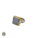 انگشتر عقیق کبود یمن تراش دست ساز مردانه - کد 8920