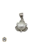 1 مدال مروارید اصل پرورشی طرح ترگل زنانه - کد 3168