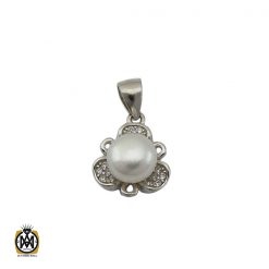 مدال مروارید اصل پرورشی طرح ترگل زنانه - کد 3168 مدال مروارید اصل پرورشی طرح ترگل زنانه - کد 3168