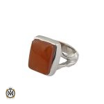 انگشتر عقیق یمن با حکاکی شرف الشمس دست ساز مردانه - کد 8927