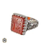 انگشتر عقیق یمن با حکاکی یا سیدالسادات دست ساز مردانه - کد 8931