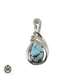 مدال فیروزه نیشابوری طرح آتوسا زنانه - کد 3178 مدال فیروزه نیشابوری طرح آتوسا زنانه - کد 3178