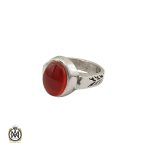 انگشتر عقیق یمن خوش رنگ مردانه دست ساز - کد 8933