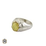 انگشتر نقره مردانه یاقوت زرد اصل