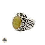 انگشتر یاقوت زرد مردانه دست ساز فاخر - کد 8945