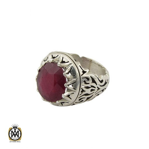 1 انگشتر یاقوت سرخ مردانه خوش رنگ دست ساز - کد 8955 - تصویر 1