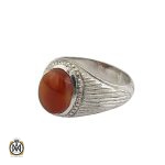 1 انگشتر عقیق یمن مردانه دست ساز - کد 8974