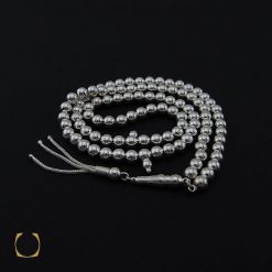 تسبیح نقره 101 دانه گرد ساده - کد 4132 تسبیح نقره 101 دانه گرد ساده - کد 4132