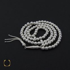 تسبیح نقره 101 دانه گرد شیار دار - کد 4134 تسبیح نقره 101 دانه گرد شیار دار - کد 4134