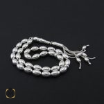 تسبیح نقره 33 دانه هلی ساده - کد 4138