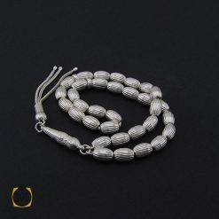 تسبیح نقره 33 دانه هلی شیاردار - کد 4141 تسبیح نقره 33 دانه هلی شیاردار - کد 4141