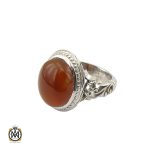 انگشتر عقیق یمن مردانه رکاب دست ساز - کد 8988