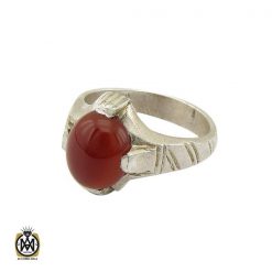 انگشتر عقیق قرمز مردانه – کد 8846