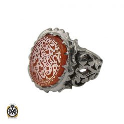 انگشتر عقیق یمن با حکاکی یا ثارالله وابن ثاره مردانه - کد 8860 انگشتر عقیق یمن با حکاکی یا ثارالله وابن ثاره مردانه - کد 8860