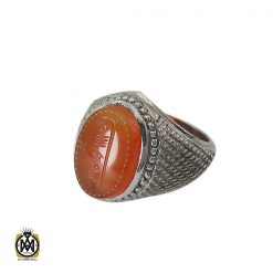 انگشتر عقیق یمن با حکاکی شرف الشمس استاد ضابطی مردانه - کد 8866 انگشتر عقیق یمن با حکاکی شرف الشمس استاد ضابطی مردانه - کد 8866