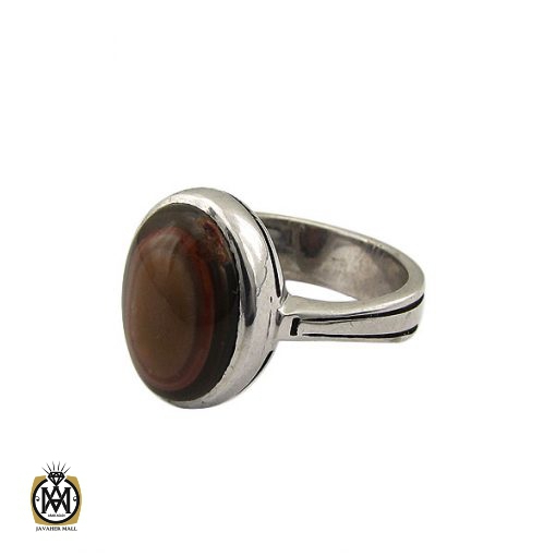 1 انگشتر عقیق باباقوری یمن مردانه - کد 8874 - تصویر 1