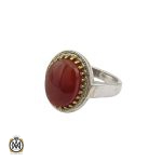 انگشتر عقیق یمن خوش رنگ مردانه - کد 8876