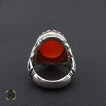 2 انگشتر عقیق یمن خوش رنگ مردانه - کد 8901 - تصویر 2