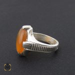 2 انگشتر عقیق یمن با حکاکی شرف الشمس مردانه - کد 8902 - تصویر 2
