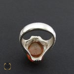 2 انگشتر عقیق یمن با حکاکی شرف الشمس مردانه - کد 8903 - تصویر 2