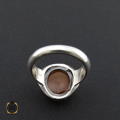 انگشتر عقیق یمن با حکاکی شرف الشمس مردانه - کد 8905 - تصویر 2