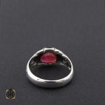2 انگشتر یاقوت سرخ خوش رنگ مردانه - کد 8906 - تصویر 2