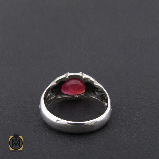 انگشتر یاقوت سرخ خوش رنگ مردانه - کد 8906 - تصویر 2