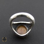 2 انگشتر عقیق یمن با حکاکی شرف الشمس مردانه - کد 8909 - تصویر 2