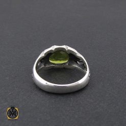 انگشتر زبرجد خوش رنگ طرح صفوی مردانه - کد 8913