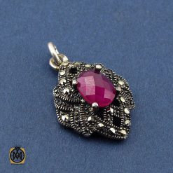 مدال جید و مارکازیت طرح آرام زنانه - کد 3160 مدال جید و مارکازیت طرح آرام زنانه - کد 3160