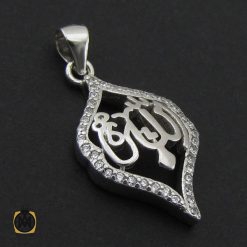 مدال نقره زنانه طرح الله - کد 3163 مدال نقره زنانه طرح الله - کد 3163