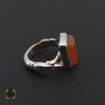 2 انگشتر عقیق یمن دست ساز مردانه - کد 8929 - تصویر 2