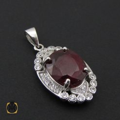 مدال یاقوت سرخ مرغوب طرح گلاره زنانه - کد 3171 مدال یاقوت سرخ مرغوب طرح گلاره زنانه - کد 3171