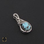 2 مدال فیروزه نیشابوری طرح آتوسا زنانه - کد 3178 - تصویر 2