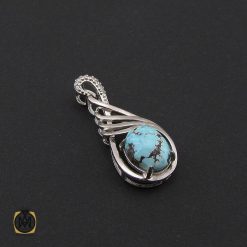 مدال فیروزه نیشابوری طرح آتوسا زنانه - کد 3178 مدال فیروزه نیشابوری طرح آتوسا زنانه - کد 3178