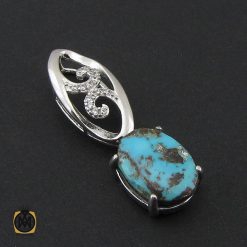 مدال فیروزه نیشابوری طرح آیدا زنانه - کد 3179 مدال فیروزه نیشابوری طرح آیدا زنانه - کد 3179