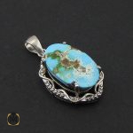 2 مدال فیروزه نیشابوری طرح افسانه زنانه - کد 3180 - تصویر 2