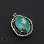 2 مدال فیروزه نیشابوری طرح حلما زنانه - کد 3183 - تصویر 2