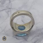 2 انگشتر توپاز آبی مردانه طرح صفوی هنر دست استاد شرفیان – کد 8816 - تصویر 2