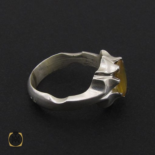 انگشتر یاقوت زرد مردانه دست ساز - کد 8942 - تصویر 2