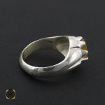 انگشتر یاقوت زرد مردانه دست ساز - کد 8943 - تصویر 2