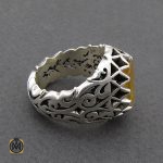 انگشتر یاقوت زرد مردانه دست ساز فاخر - کد 8945 - تصویر 2