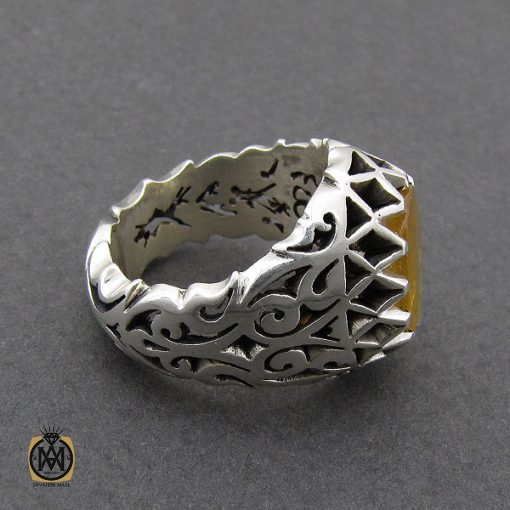 انگشتر یاقوت زرد مردانه دست ساز فاخر - کد 8945 - تصویر 2