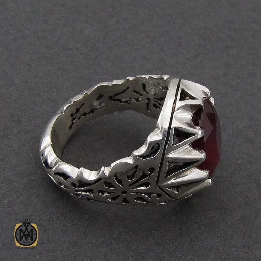 2 انگشتر یاقوت سرخ آفریقایی مردانه مرغوب دست ساز - کد 8953 - تصویر 2