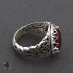 2 انگشتر یاقوت سرخ مردانه خوش رنگ دست ساز - کد 8955 - تصویر 2