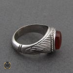 2 انگشتر عقیق یمن مردانه دست ساز - کد 8974 - تصویر 2